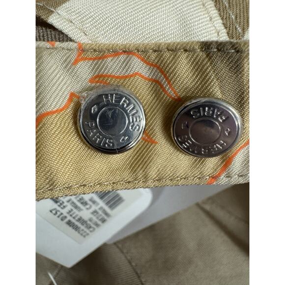 Hermès Casquette Femme Davis “Jungle Love Fluo” Baseball Cap Beige Camel – NWT - Picture 3 of 10